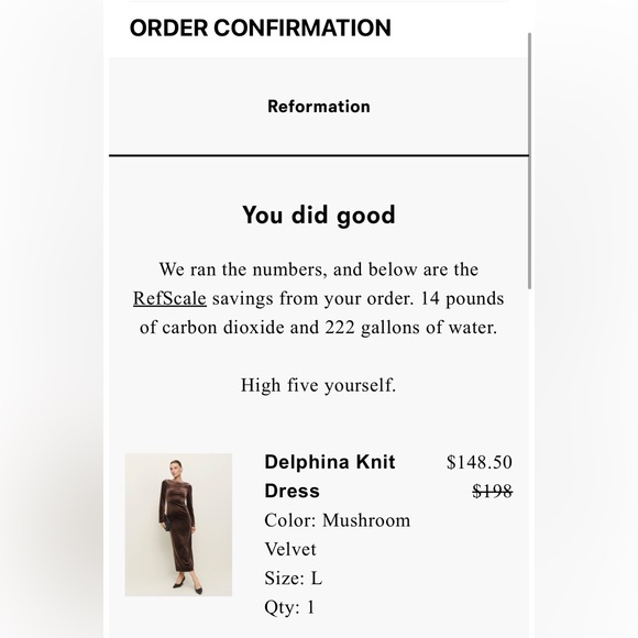 Reformation Brown Velvet Long-Sleeve Maxi Dress - Picture 5 of 7